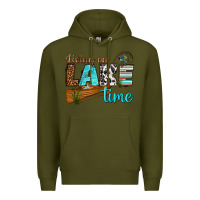 Army Green living on lake time Premium Hoodie - texasbilliewilder