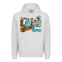 Dove Grey living on lake time Premium Hoodie - texasbilliewilder