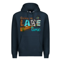 Navy living on lake time Premium Hoodie - texasbilliewilder