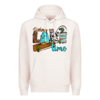 Pale Pink living on lake time Premium Hoodie - texasbilliewilder