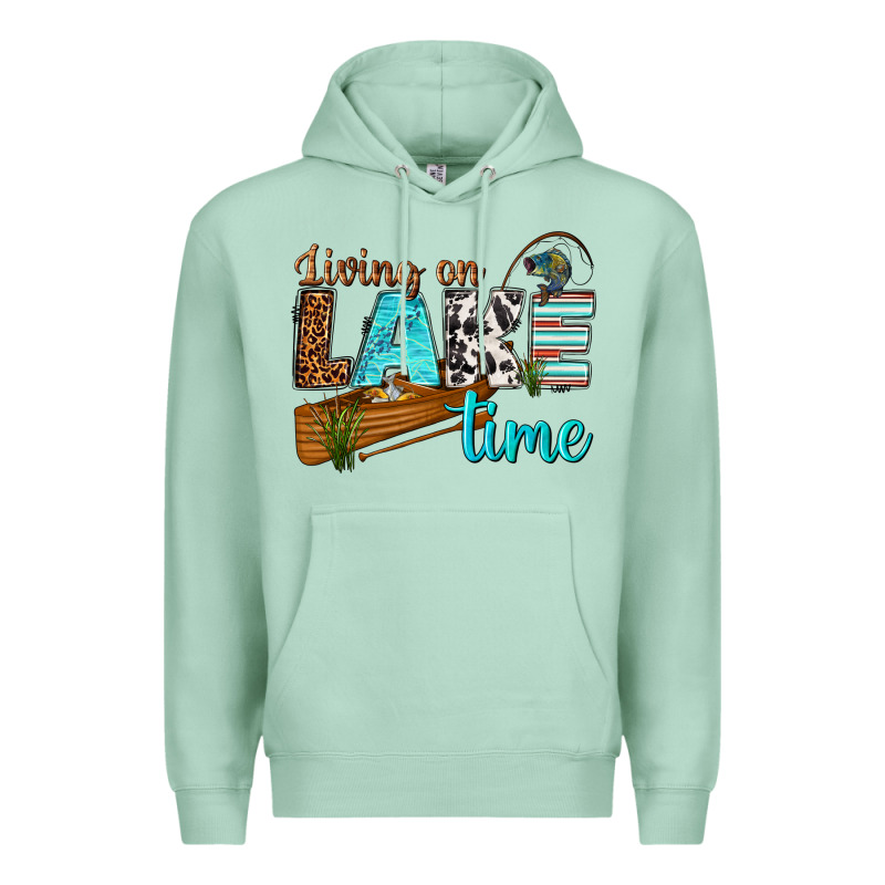 Living On Lake Time Premium Hoodie by texasbilliewilder | Teevron