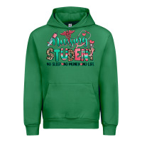 Emerald nursing student no sleep no money no life Urban Hoodie - RanaPortraitStore