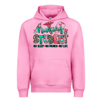 Fuchsia Pink nursing student no sleep no money no life Urban Hoodie - RanaPortraitStore