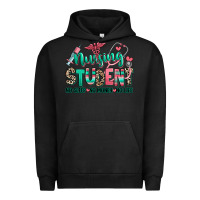Pigment Black nursing student no sleep no money no life Urban Hoodie - RanaPortraitStore