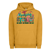Pigment Peanut Butter nursing student no sleep no money no life Urban Hoodie - RanaPortraitStore