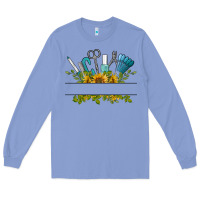 Colony Blue customize nail tools with sunflower Long Sleeve Tee - BarkalooDesign
