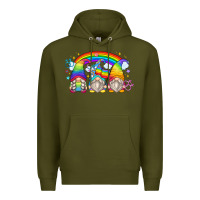 Army Green lgbt gnomes Premium Hoodie - Zillion Design Studio