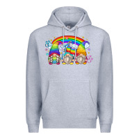 Heather Grey lgbt gnomes Premium Hoodie - Zillion Design Studio