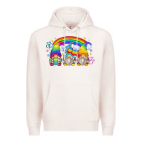 Pale Pink lgbt gnomes Premium Hoodie - Zillion Design Studio