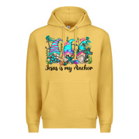 Antique Gold jesus is my anchor gnomes Premium Hoodie - Zillion Design Studio