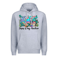 Heather Grey jesus is my anchor gnomes Premium Hoodie - Zillion Design Studio