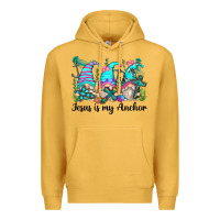 Mustard jesus is my anchor gnomes Premium Hoodie - Zillion Design Studio