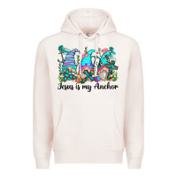 Pale Pink jesus is my anchor gnomes Premium Hoodie - Zillion Design Studio