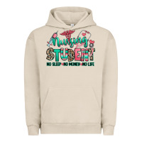 Pigment French Oak nursing student no sleep no money no life Urban Hoodie - RanaPortraitStore