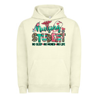 Pigment Pistachio nursing student no sleep no money no life Urban Hoodie - RanaPortraitStore