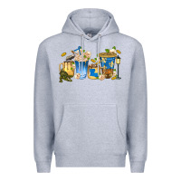 Heather Grey louisiana coffee cups Premium Hoodie - texasbilliewilder