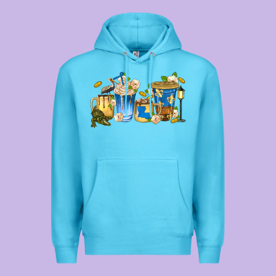 Premium Hoodie louisiana coffee cups