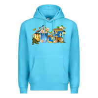 Ocean Blue louisiana coffee cups Premium Hoodie - texasbilliewilder
