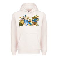 Pale Pink louisiana coffee cups Premium Hoodie - texasbilliewilder