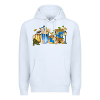 White louisiana coffee cups Premium Hoodie - texasbilliewilder