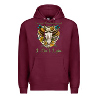 Burgundy love you till my lungs give out i aint lying Premium Hoodie - texasbilliewilder