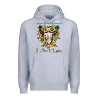 Heather Grey love you till my lungs give out i aint lying Premium Hoodie - texasbilliewilder