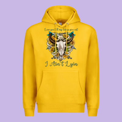 Premium Hoodie love you till my lungs give out i aint lying