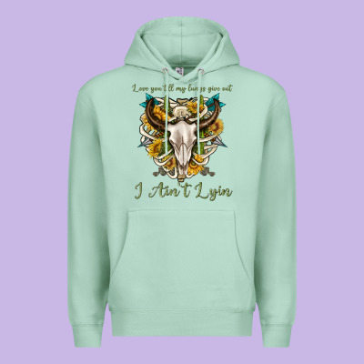 Premium Hoodie love you till my lungs give out i aint lying