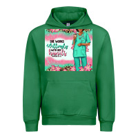 Emerald she works willingly with her hands afro nurse Urban Hoodie - RanaPortraitStore