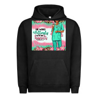 Pigment Black she works willingly with her hands afro nurse Urban Hoodie - RanaPortraitStore