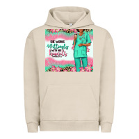 Pigment French Oak she works willingly with her hands afro nurse Urban Hoodie - RanaPortraitStore