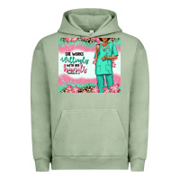 Pigment Oil Green she works willingly with her hands afro nurse Urban Hoodie - RanaPortraitStore