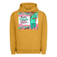 Pigment Peanut Butter she works willingly with her hands afro nurse Urban Hoodie - RanaPortraitStore