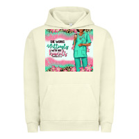 Pigment Pistachio she works willingly with her hands afro nurse Urban Hoodie - RanaPortraitStore