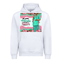 White she works willingly with her hands afro nurse Urban Hoodie - RanaPortraitStore