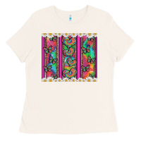 Bone tie dye hearts and butterfly with flowers Ladies Tee - Artiststas
