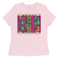 Bubblegum Pink tie dye hearts and butterfly with flowers Ladies Tee - Artiststas