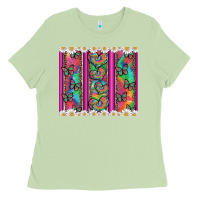 Matcha tie dye hearts and butterfly with flowers Ladies Tee - Artiststas