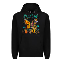 Black created with a purpose Premium Hoodie - RanaPortraitStore