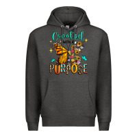 Charcoal Heather created with a purpose Premium Hoodie - RanaPortraitStore