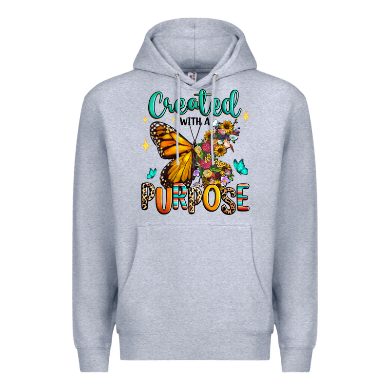 Created With A Purpose Premium Hoodie by RanaPortraitStore | Teevron