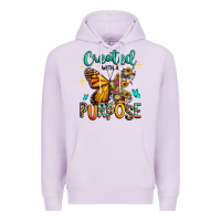 Lilac created with a purpose Premium Hoodie - RanaPortraitStore