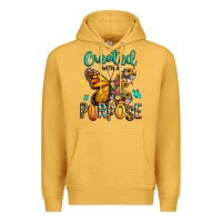 Mustard created with a purpose Premium Hoodie - RanaPortraitStore