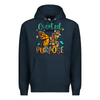 Navy created with a purpose Premium Hoodie - RanaPortraitStore