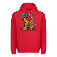 Red created with a purpose Premium Hoodie - RanaPortraitStore