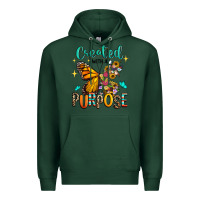 Sports Green created with a purpose Premium Hoodie - RanaPortraitStore
