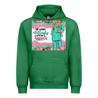 Emerald she works willingly with her hands blonde nurse Urban Hoodie - RanaPortraitStore