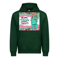Forest Green she works willingly with her hands blonde nurse Urban Hoodie - RanaPortraitStore
