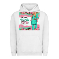 Pigment Lunar Rock she works willingly with her hands blonde nurse Urban Hoodie - RanaPortraitStore