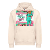 Sandshell she works willingly with her hands blonde nurse Urban Hoodie - RanaPortraitStore